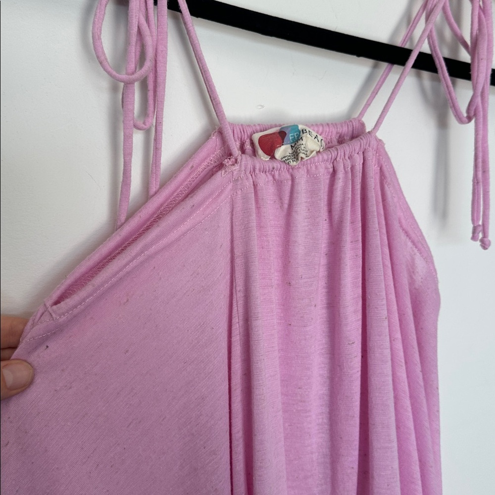 Free people beach linen Pink Dress M - Picture 3 of 6